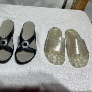 Coach Women's Sandals Lot Size 8 Crocs